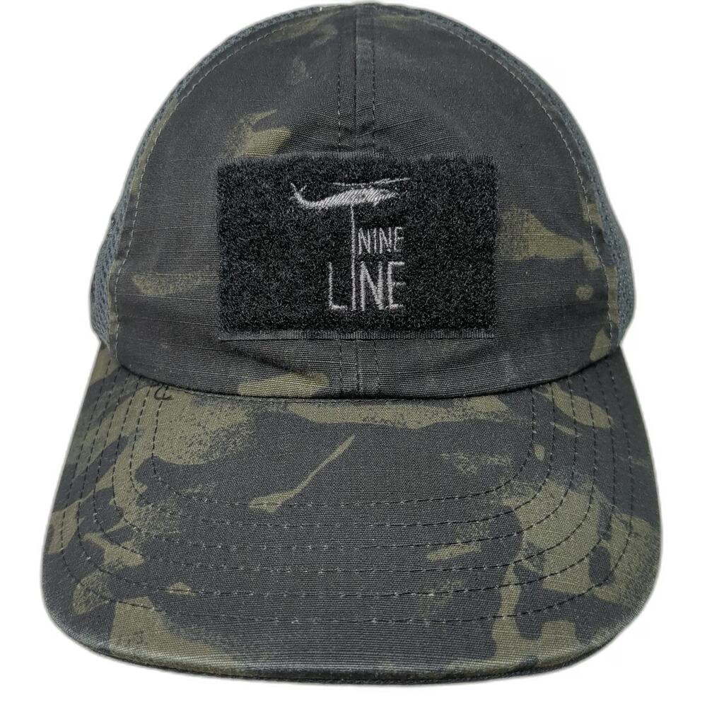 Nine Line Baseball Cap Black Green One Size Mesh Snapback Camo Side Flag Hat